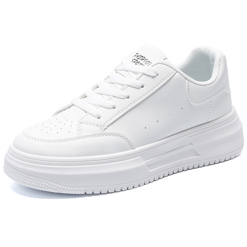 西域骆驼（VANCAMEL）男鞋小白鞋2026新款男士四季时尚潮流百搭软底学生休闲鞋子男板鞋 【官方正品 质量保证】白色配色 44