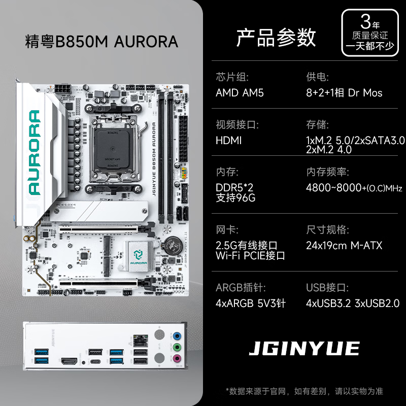 精粤 B850M AURORA DDR5 图 3