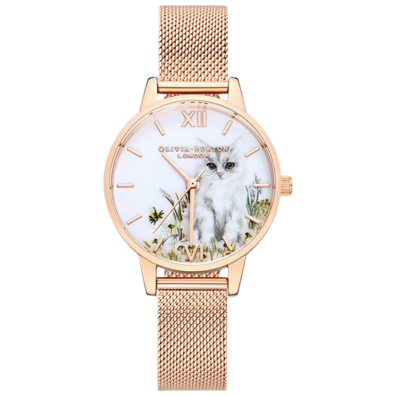 olivia burton女士ob自營手表鋼帶時尚石英表生日禮物情人節(jié)送女友OB16WL76