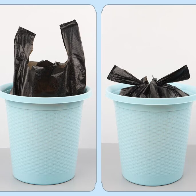 鹰大背心式垃圾袋加大加厚黑色商用物业厨房环卫家用手提式保洁塑料袋 100只 手提式（32*52cm）加厚型