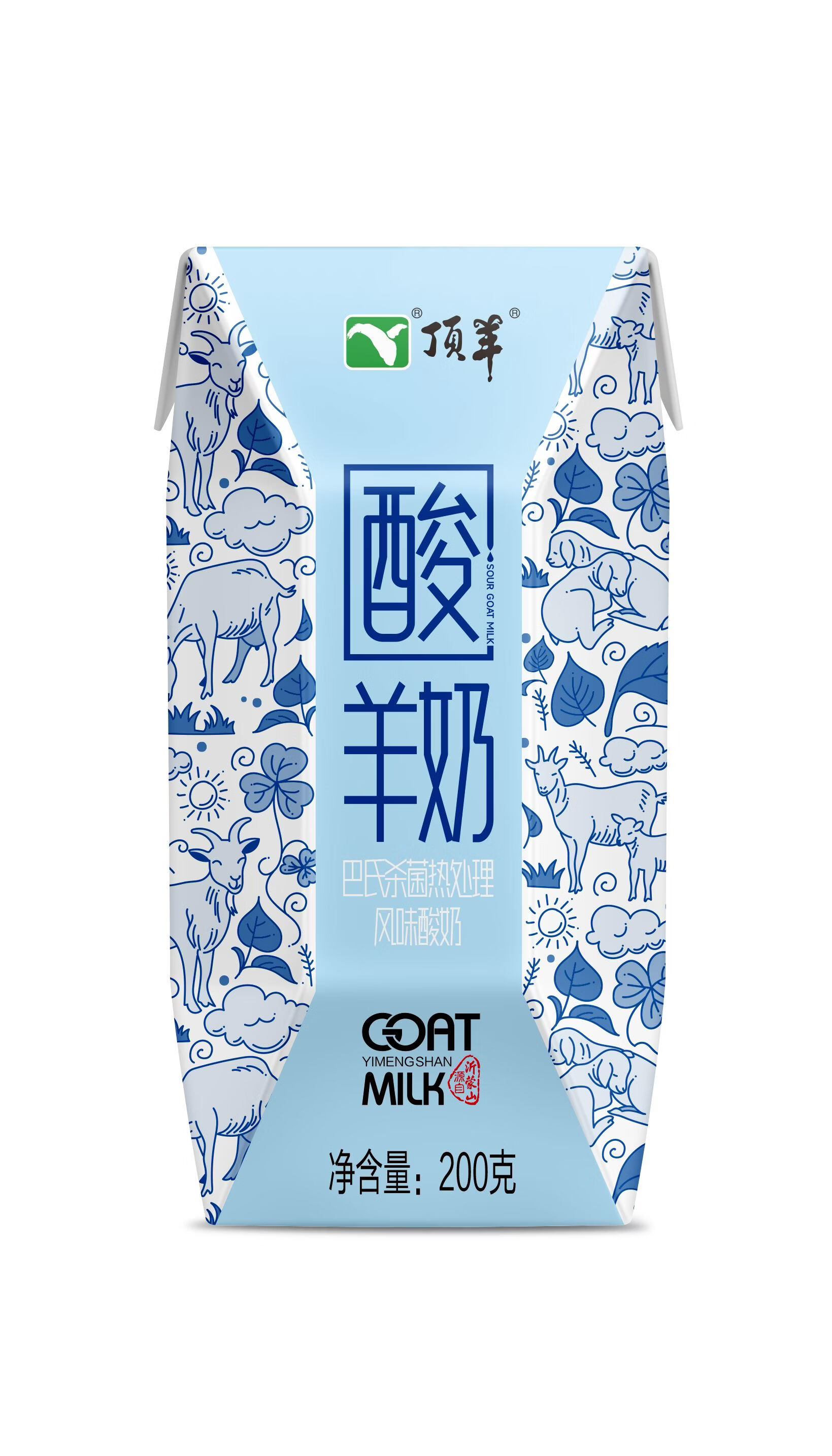 頂羊酸羊奶20012盒原味常酸奶兒童孕婦及老年人酸羊奶 原味