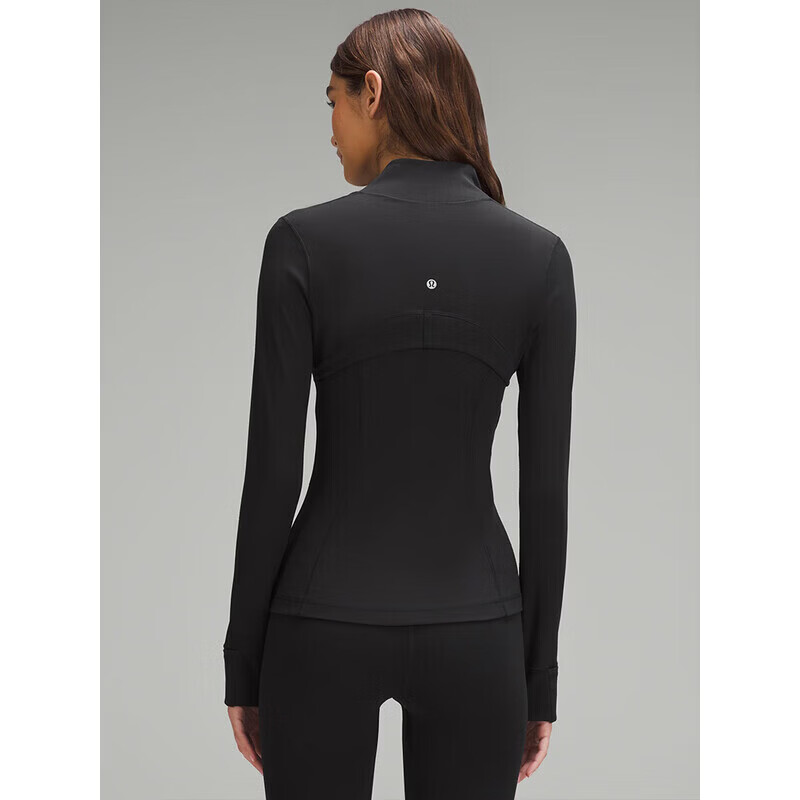 lululemon女士运动夹克 Define Nulu面料芯吸 立领纯色外套瑜伽女款外套女 黑色 M (8)