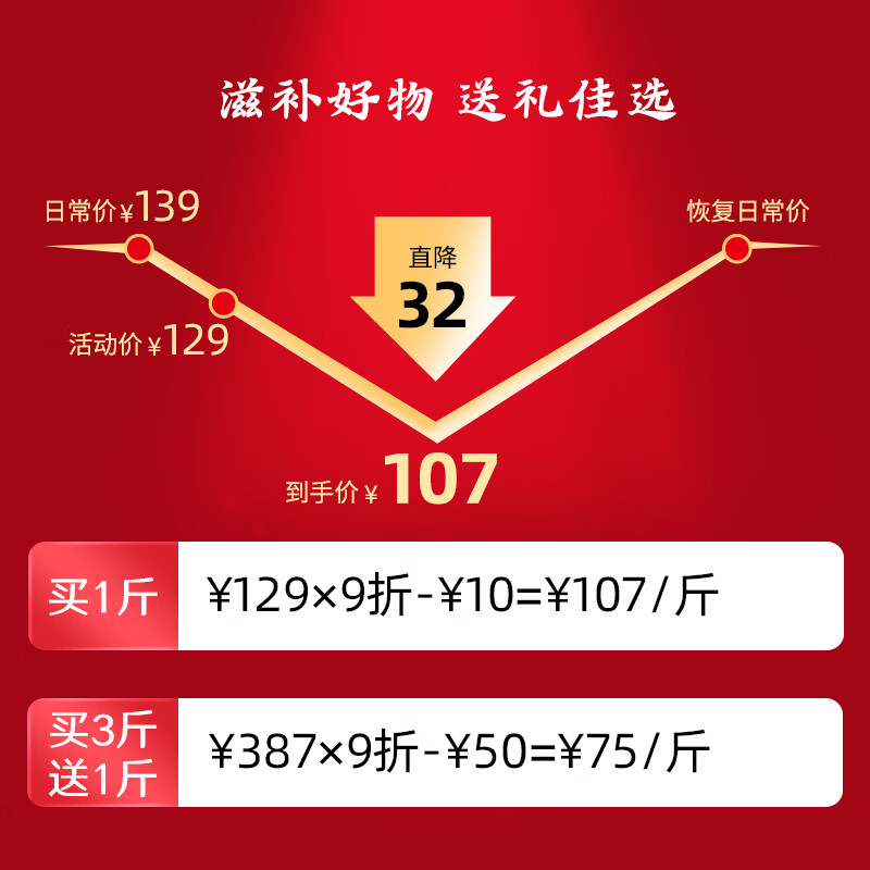 三京堂白桦茸500g桦树茸长白山野生桦褐孔菌茶黑金颗粒可搭桑黄灵芝送礼