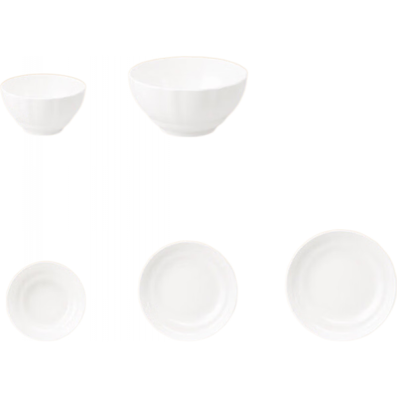 瑪戈隆特海棠本色骨瓷成套餐具家用喬遷結(jié)婚禮物套裝碗碟新婚 2人餐具 10頭