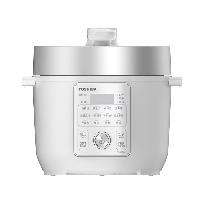 东芝(TOSHIBA)14重安全保护电压力锅电高压锅高压锅电饭锅2-5人电饭煲 家用高压电饭锅 标配备长炭内胆 3L PC-30MRUC(W)