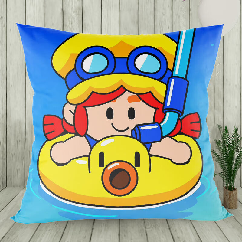 CLCEY执爱荒野乱斗周边抱枕波克柯尔特杰克定制卡通沙发玩偶靠垫 1 60x 35x35CM迷你(枕套枕芯) 1