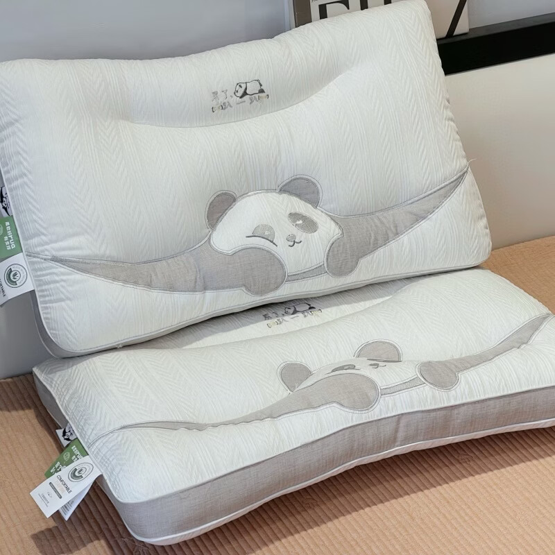 ROLAND LIVE护颈枕家用科学分区透气枕芯单人枕可回弹抗菌柔软48*74一对装 TXA 北野熊猫护颈枕 【一只装】 48*74cm