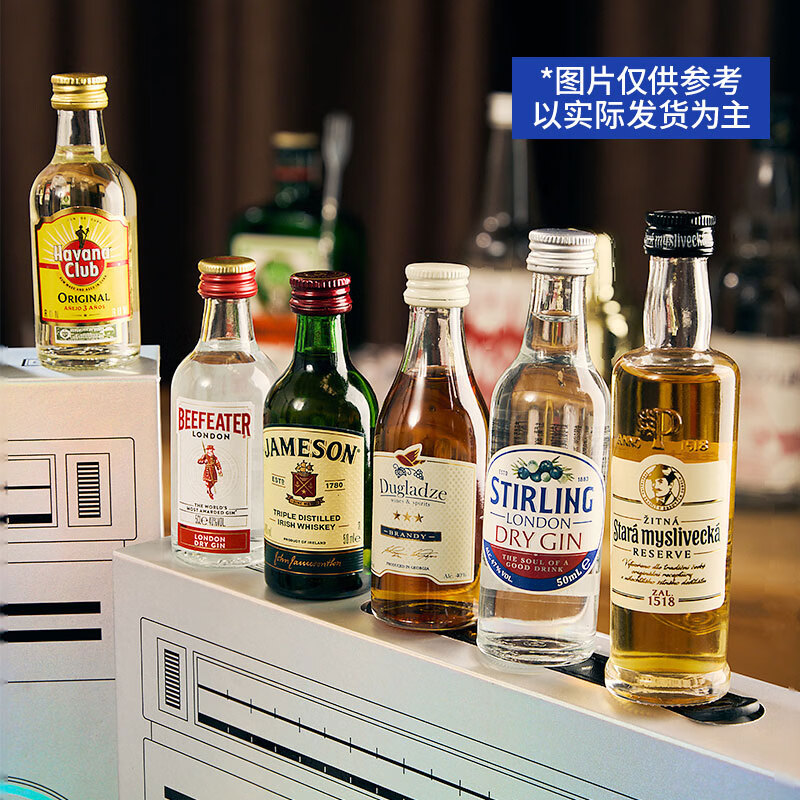 ERGOUPUBmini洋酒版小酒版礼盒威士忌小瓶洋酒套装新年节日纪念日聚会小酌 洋酒版(12瓶全玻璃瓶)酒版礼盒