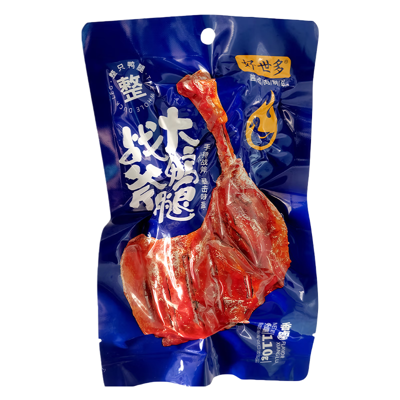 好世多大牌同款战斧烤卤香大鸭腿110g速食熟食卤味休闲零食即食鸭肉小吃 【卤香味】战斧大鸭腿110g*1袋