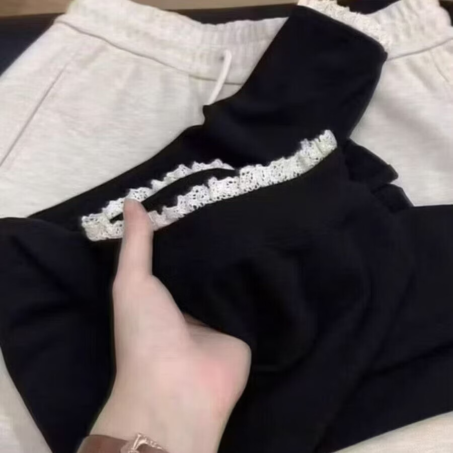 CronetKcnsy花边拼接半高领打底衫女秋冬双面磨毛修身设计感针织衫内搭上衣女 安哥拉红 XL (建议120-150)