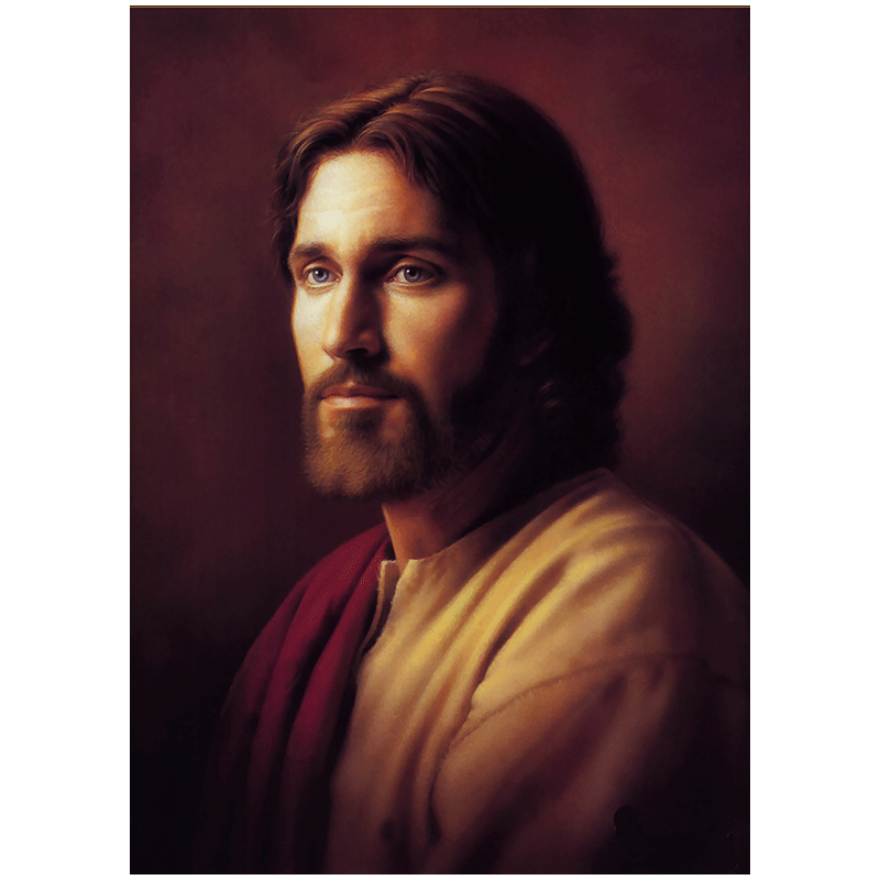 宗教人物基督教主题宣传画挂图耶稣头像肖像画像墙贴画oza01 oza01-07