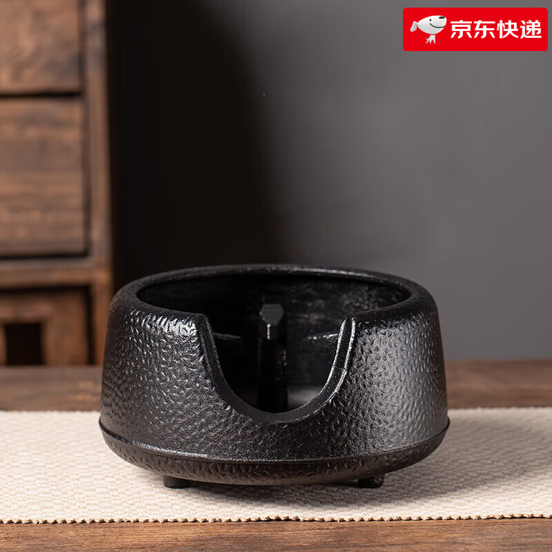 瓷牌茗茶具（cipaiming teaset） 围炉煮茶铁壶生铁炭炉泡茶壶家用瓷釉烧水 伍德生铁炭炉1ml