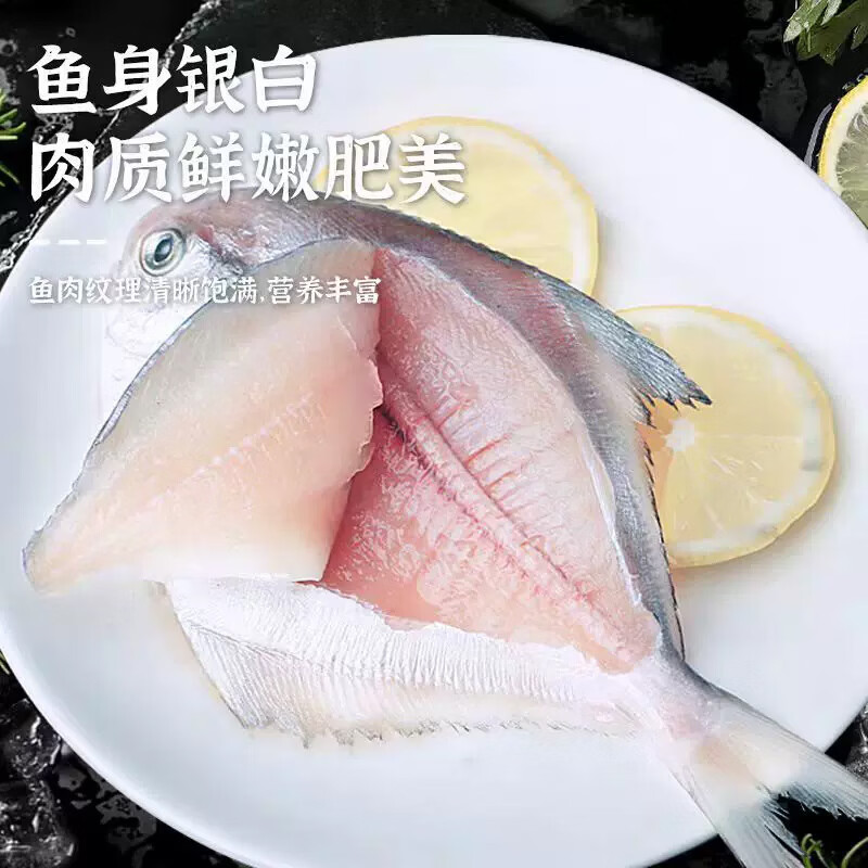 鑫弘洋水产科技（XINHONGYANG）【辽宁特产】葫芦岛海鲜三拼礼盒青花鱼片南美白虾银鲳鱼海鲜年货 青花鱼450g+青虾10条220g+银鲳鱼4条250g/盒