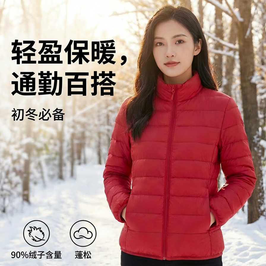 【达人专属】骐骥红锁温轻薄女款短款羽绒服潮流休闲韩版款薄外套 粉色 L (170) 110-125斤 【达人专属】骐骥红锁温轻薄女款短款羽绒服潮流休闲韩版款薄外套 粉色 L (170) 110-125斤