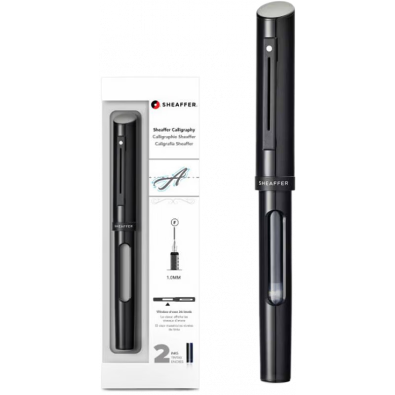 sheaffer/犀飛利鋼筆可替換筆尖繪圖練字鋼筆學(xué)生禮物美工鋼筆藝術(shù)字墨水墨囊 黑色-1mm單只裝(一支筆帽筆桿-一個(gè)1mm筆尖) 無吸墨器_標(biāo)配_明尖