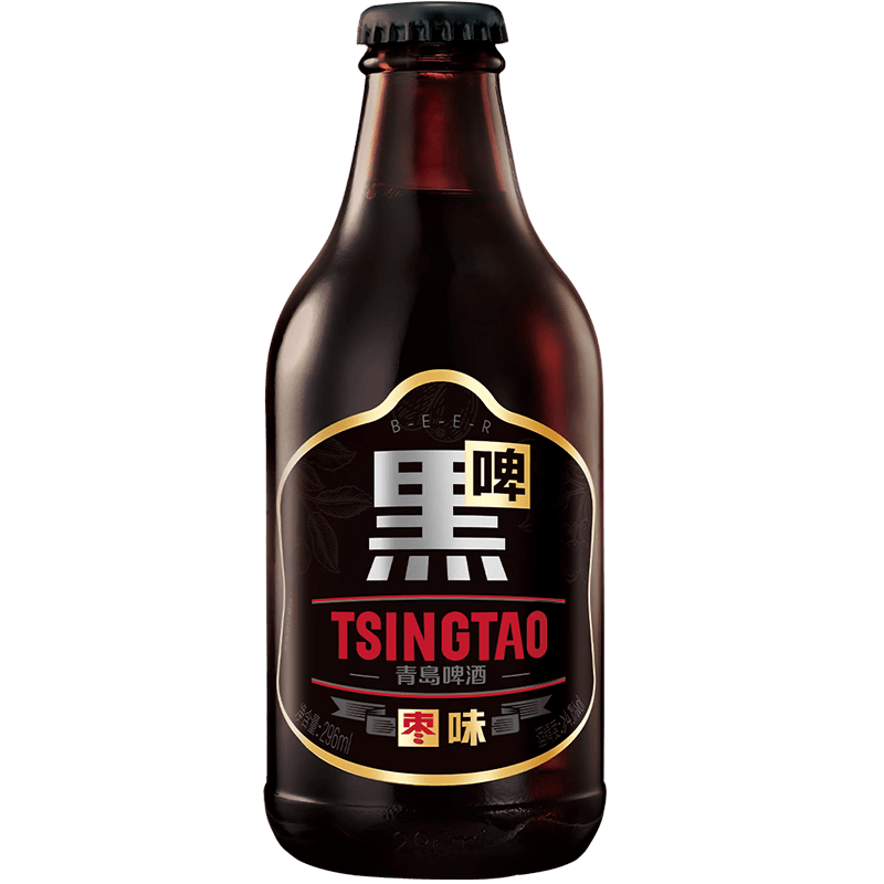 青岛啤酒枣味黑啤 原麦汁浓度12°P 焦香黑啤 礼盒装 296mL 8瓶