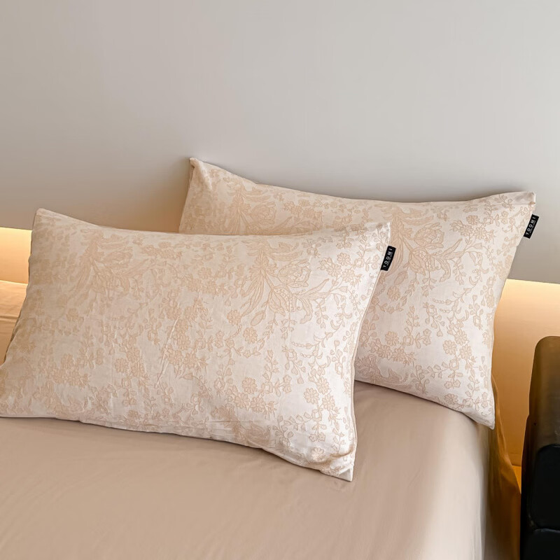 水星家纺床上四件套纯棉磨毛被套被罩加厚床单笠款三件套轻奢床品 韵绣 床笠款 1.8m四件套