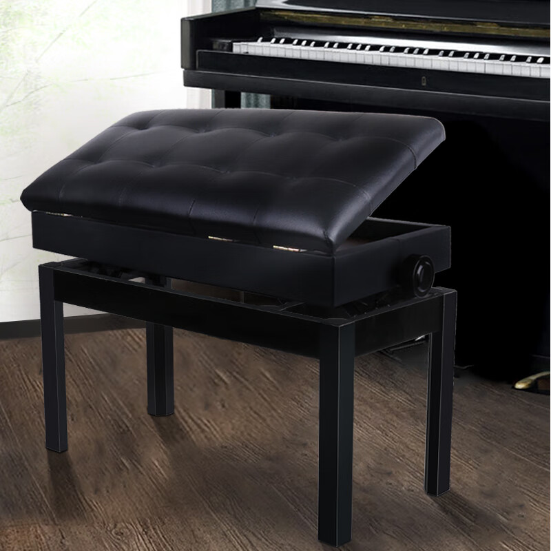 音域 钢琴凳 实木加厚电钢琴凳 双人钢琴椅子古筝成人儿童练习琴凳  实木可升降可调节 YX106-1