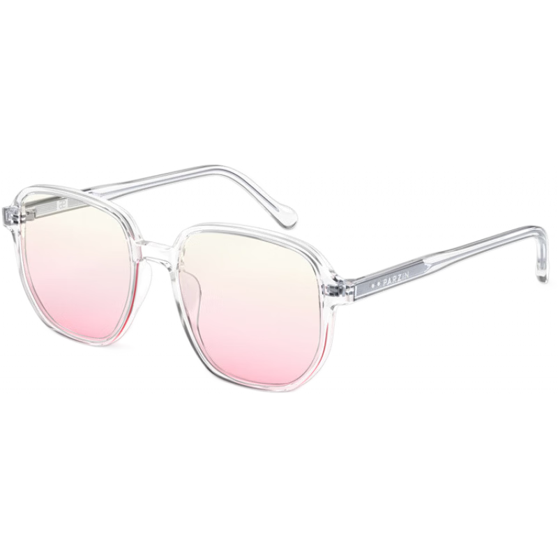 帕森腮紅太陽(yáng)眼鏡女 時(shí)尚美顏彩色透明框潮街拍太陽(yáng)眼鏡抗 透明框腮紅片【15815非偏光】