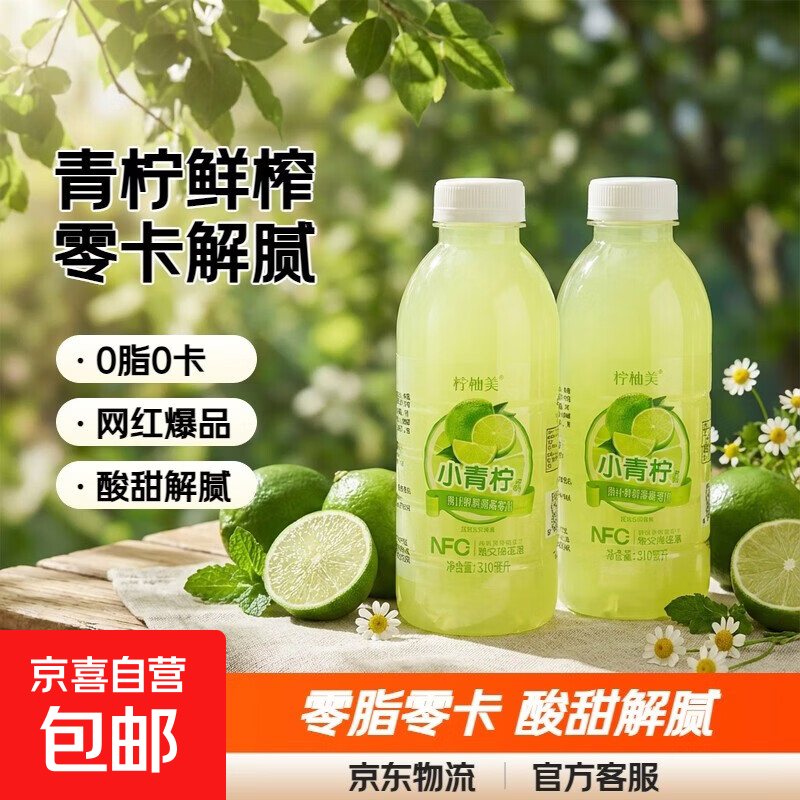 【网红饮料】小青柠汁饮料解腻酸甜0脂0卡果汁 小青柠果汁饮料310ml*12