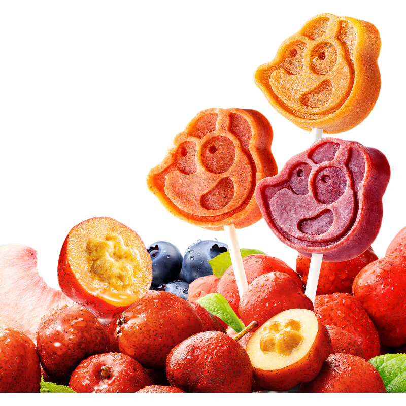 小鹿蓝蓝山楂棒棒糖宝宝零食儿童健康鲜果膳食纤维1岁以上 【3种口味】山楂水果棒3袋/318g