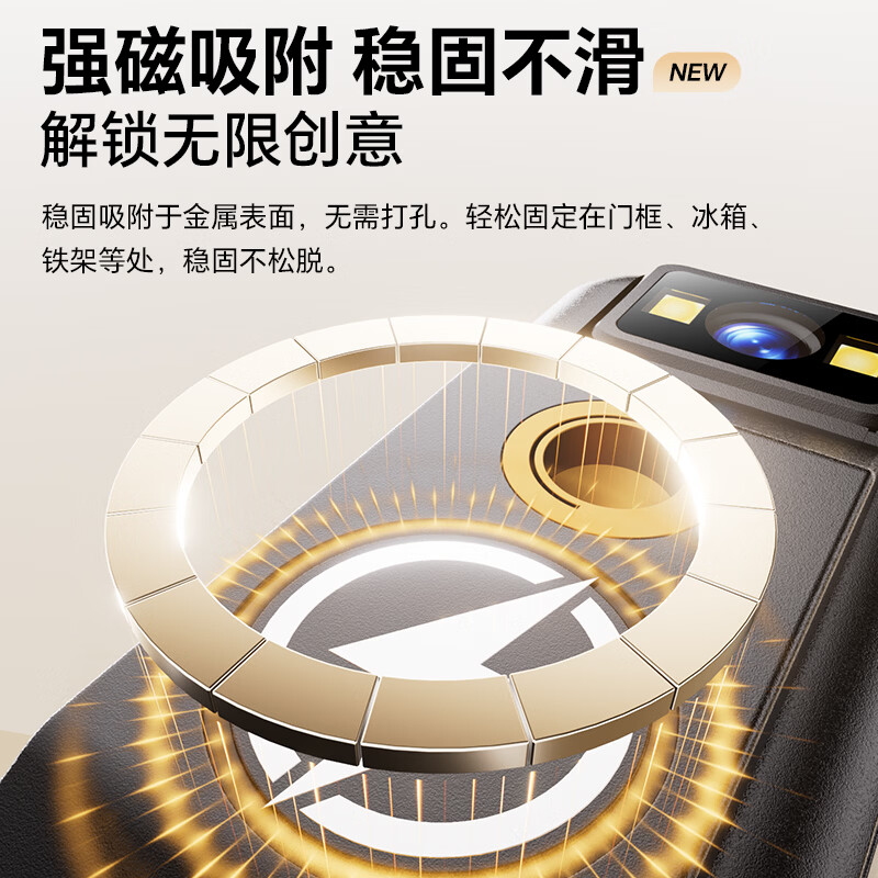 九目高清会议记录仪DV摄像机摄像头高清2K监控户外随身便携式录像机穿戴带屏监控录像 实时大屏播放+手机互连+行车支架 64GB卡