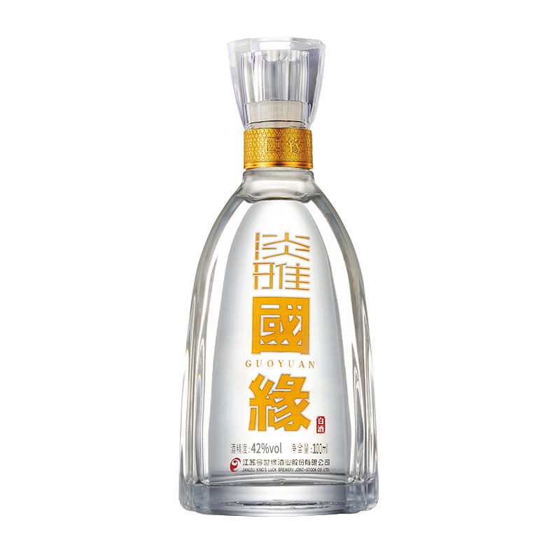 今世缘国缘淡雅42度 年货送礼白酒 节日商务宴请纯粮食江苏白酒 42度 100mL 1瓶 小酒
