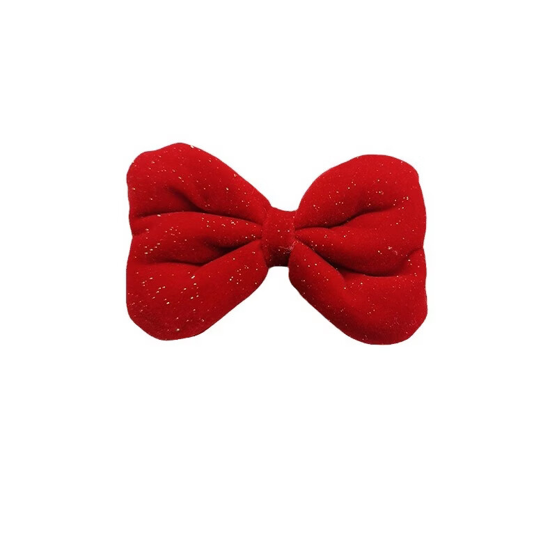 【严选】新款圣诞新年系列布艺貂毛蝴蝶结儿童头饰配件diy服装包 1