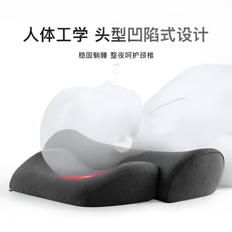 飒望【德国】反牵引颈椎枕头护颈枕睡眠颈椎病深度睡眠专用反弓颈椎枕 高级灰 【常规款】 A类 单只 中枕 放松颈椎 舒适睡眠 颈椎病专用矫正牵引器