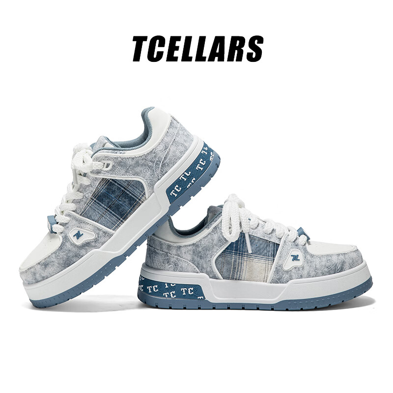 Tcellars板鞋男鞋春季2026新款潮鞋低帮厚底增高耐磨运动百搭休闲鞋子男款 普鲁斯灰 39