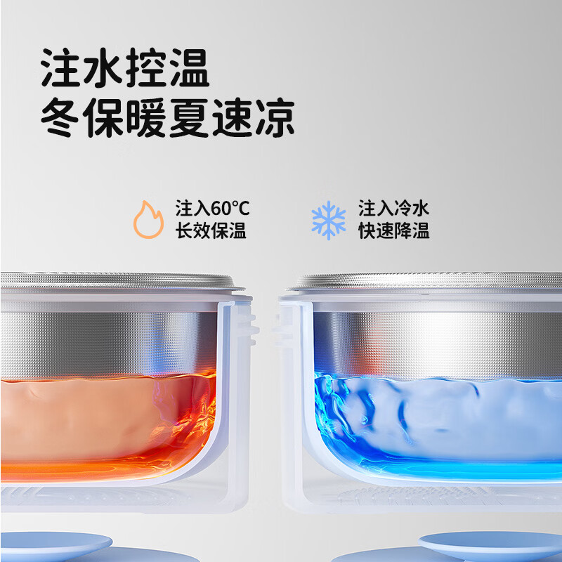 火火兔辅食碗婴儿注水保温宝宝专用辅食碗可拆卸不锈钢多功能儿童保温碗 太空注水碗【316L不锈钢内胆】