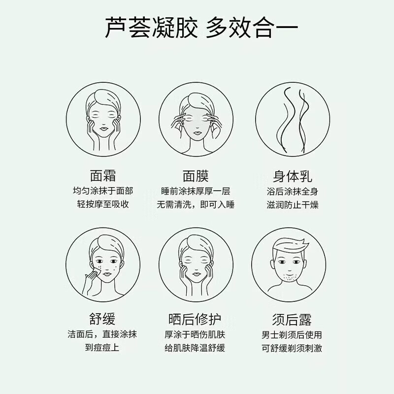 完美正品芦荟胶祛痘痘印淡化疤痕修复皮肤补水保湿芦荟胶紧致肌肤凝胶 1支装【防伪可查】（无赠送）