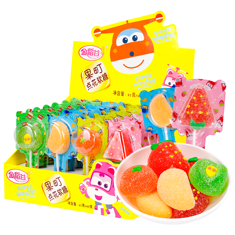 金稻谷 果町点花软糖 21g*28支 添加维C 休闲零食 儿童糖果 年货礼物