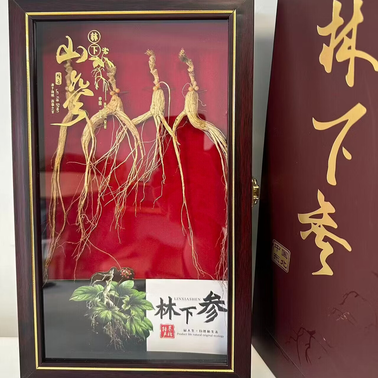 老吕头【销量过万】长白山人参西洋参片人参礼盒罐装开袋即食送礼 林下山参 4支*1盒 礼盒装赠礼袋