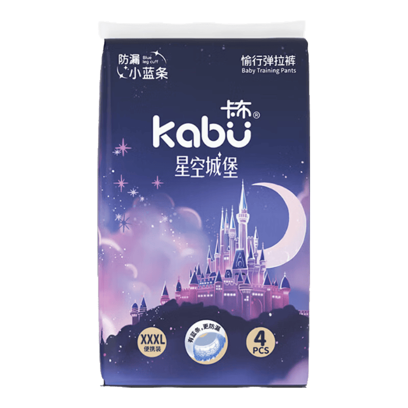 KABU�ǿճǱ�ϵ���ᱡ����͸����©������ֽ���Ӥ��������ʪ ����Яװ��������XXXL��4Ƭ/��(��17KG) 4.99Ԫ