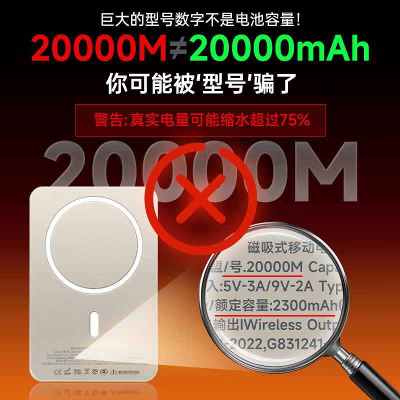 SOULUX【新国标3C认证】MagSafe苹果磁吸充电宝10000毫安可上飞机高铁轻薄便携20w超级快充无线移动电源 【钛银色】10000毫安 | 可上飞机 2026新款 | 原版正装1:1全功能