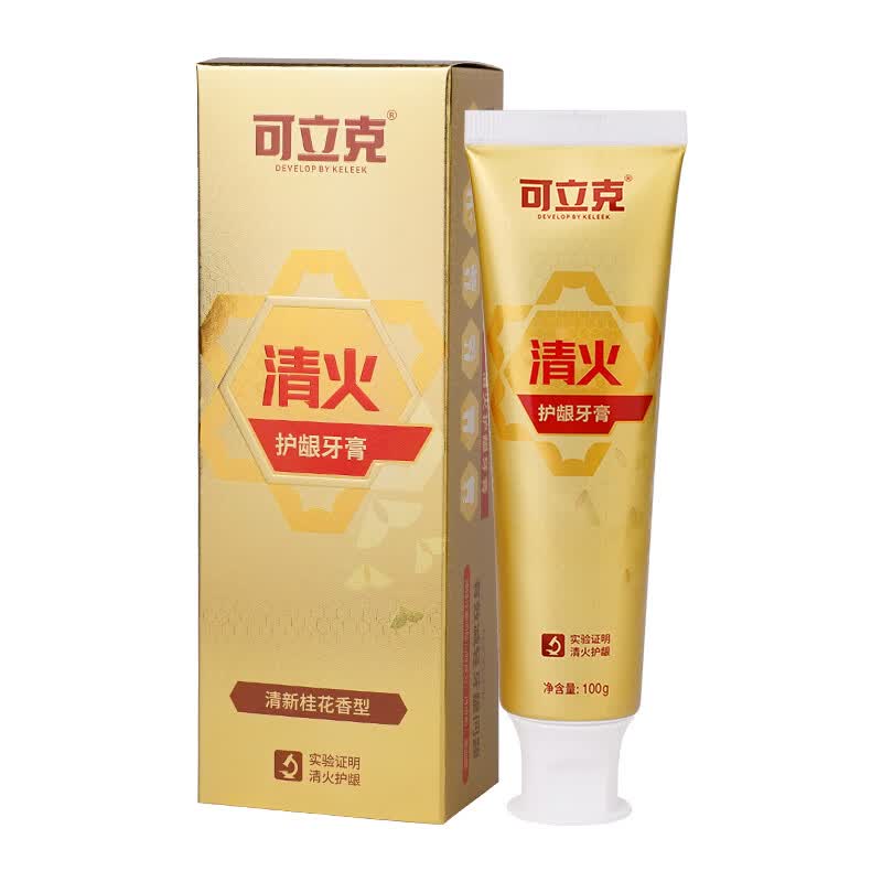 可立克清火护龈牙膏100g2026年新品桂花香型缓解口腔不适蜂毒专利牙膏 100g*3支