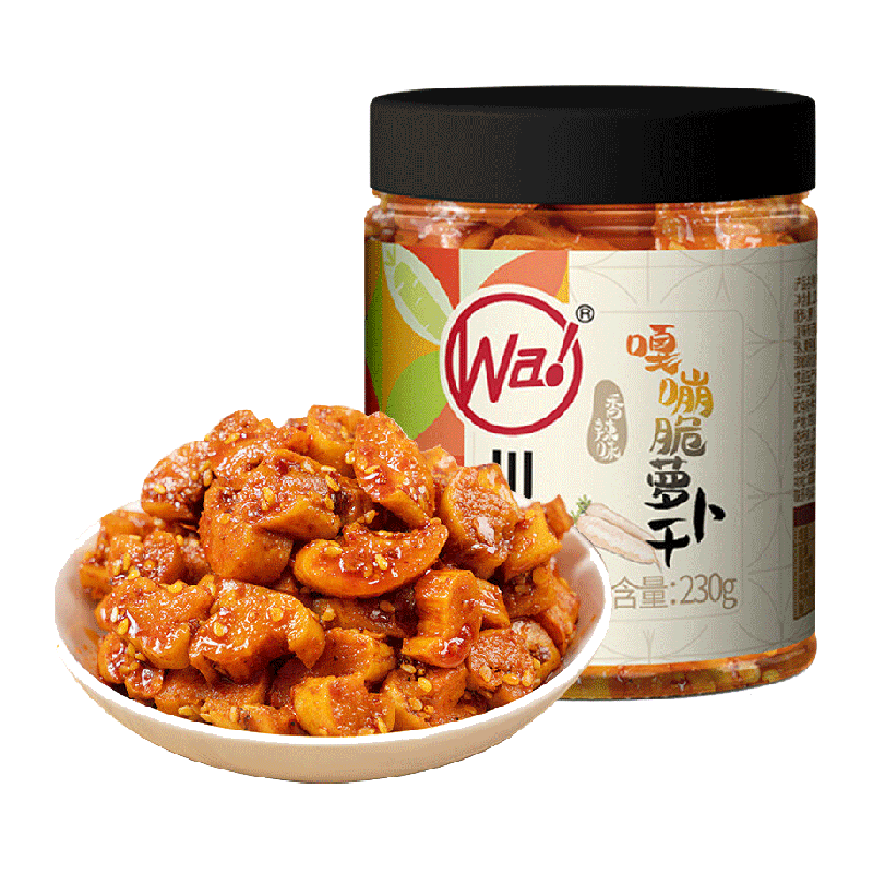 川娃子麻辣香脆萝卜下饭菜拌饭拌面泡咸菜酱腌菜嘎嘣脆萝卜干 【TOP】嘎嘣脆萝卜干230g 1件
