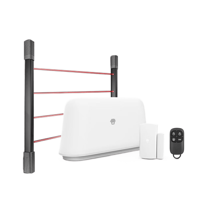 创高（CHUANGO）防盗报警器栅栏感应光栅对射室外防水家用门窗安防 WiFi套装(红外栅栏+小白标配