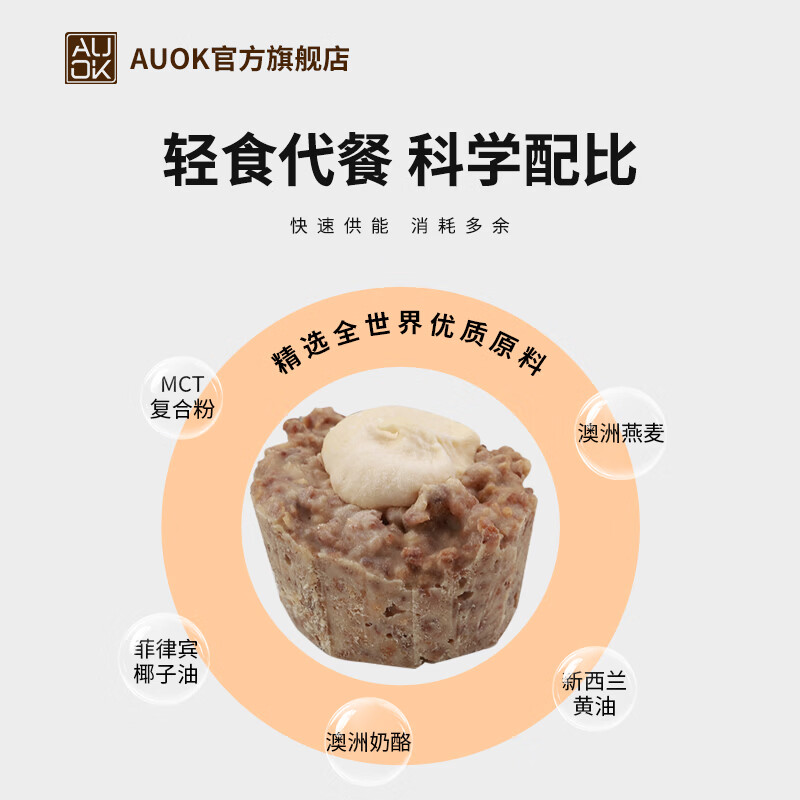 AUOK MCT酥松软吨吨糕点点心95g/个聚会休闲下午茶代餐甜品 自选口味【4+4】默认酥松 760g 8个