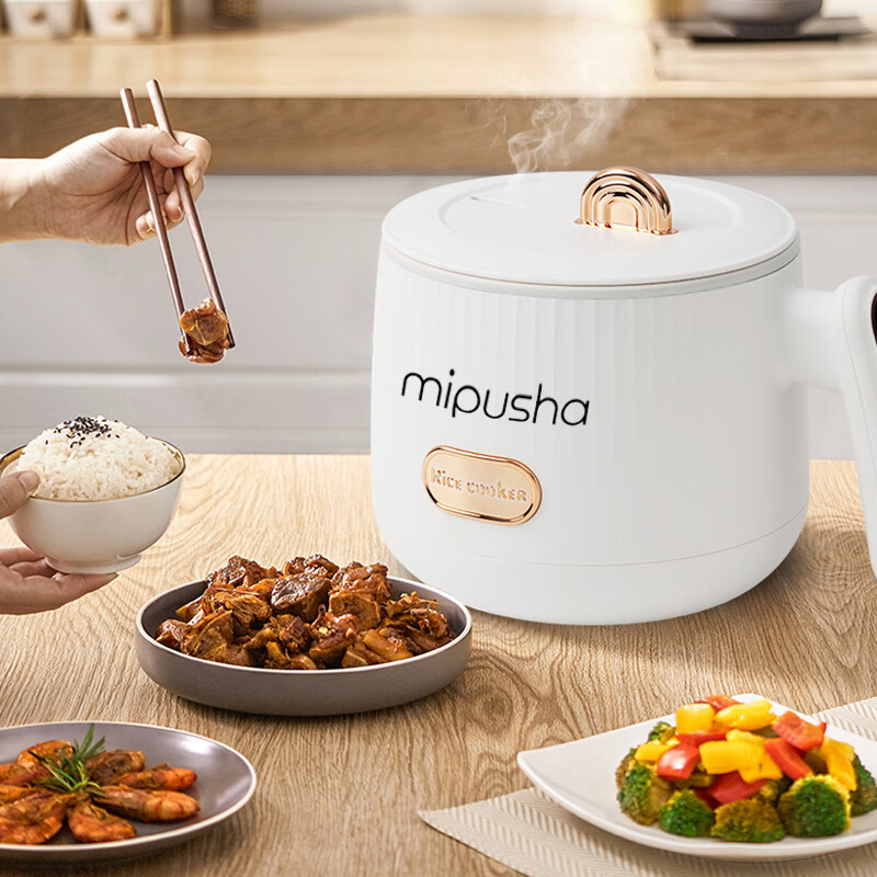 CITIIAQUA迷你电饭煲2-4人多功能家用小型电饭锅宿舍小功率智能煮饭锅蒸煮面 智能款-单机+蒸笼+饭勺+量杯 1.8L