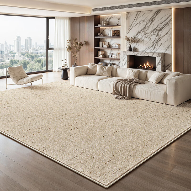 Y U-LIVE地毯客厅2026新款轻奢高级简约现代纯色免洗可擦防水沙发卧室 S仿羊绒-檀秋 140*200CM【细腻仿羊绒】