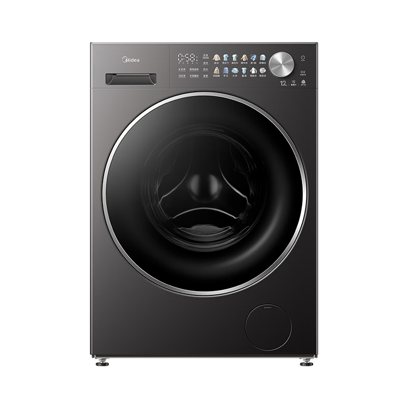 美的（Midea）滚筒洗衣机全自动国家补贴 10/12公斤大容量单洗/洗烘一体机 元气2.0 一级能效变频节能 以旧换新  【12KG带烘干L1】双重除菌螨+低温柔烘 滚筒洗烘