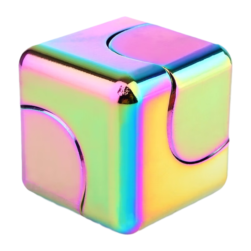 禮加心指間陀螺旋轉(zhuǎn)魔方指尖方塊陀螺手指合金減壓解壓神器小玩具禮物