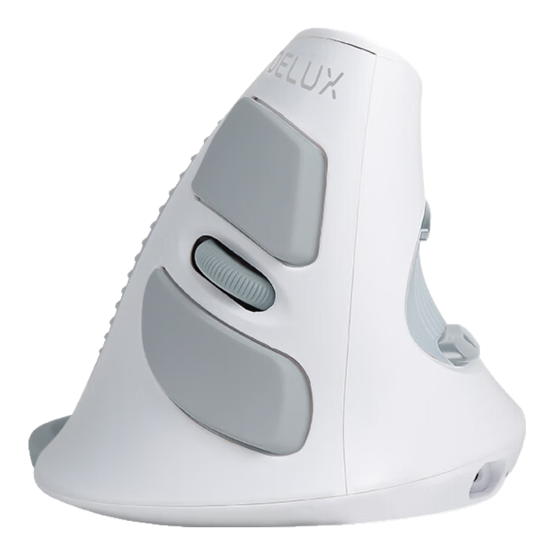 多彩(Delux)M618人體工學(xué)垂直鼠標無線靜音藍牙雙模辦公防鼠標手 M618G_DB白色充電雙模版(2.4g+藍牙4. 標配