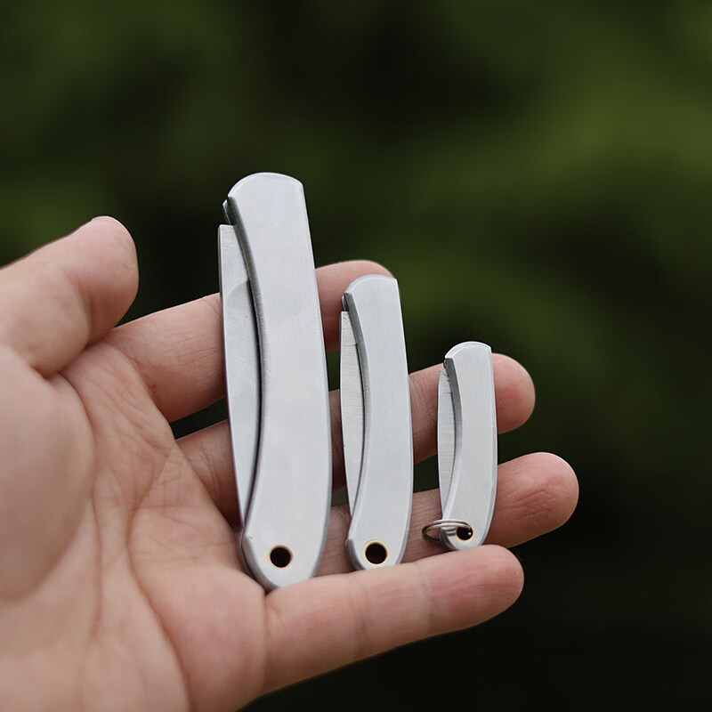 不锈钢折叠水果刀便捷随身旅行钥匙刀迷你小刀瓜 中号  刃长4.5cm (飞机高铁 可携带) 60°以下 x 3cm x 5cm