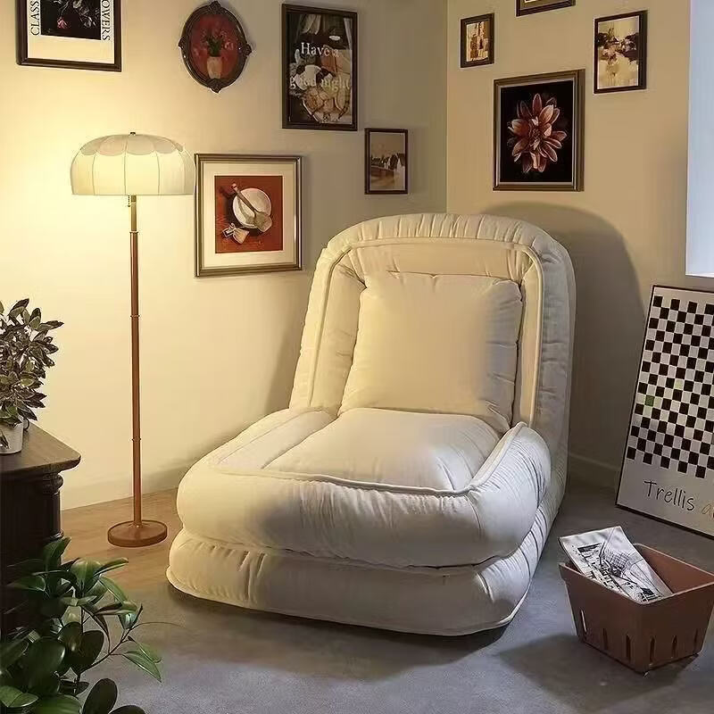 七悍家用奶油风人类狗窝懒人沙发亲肤防塌陷客厅阳台可坐可睡休闲躺椅 绿色177*95【大号】灯芯绒