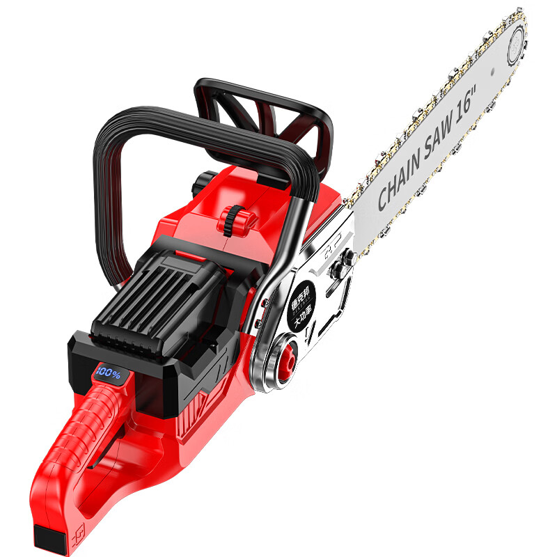 德克邦德国原装进口超大功率无刷电机电锯伐木锯锂电池锂电锯家用劈柴 【42V30节3900mAh款】18寸4电2充2链条