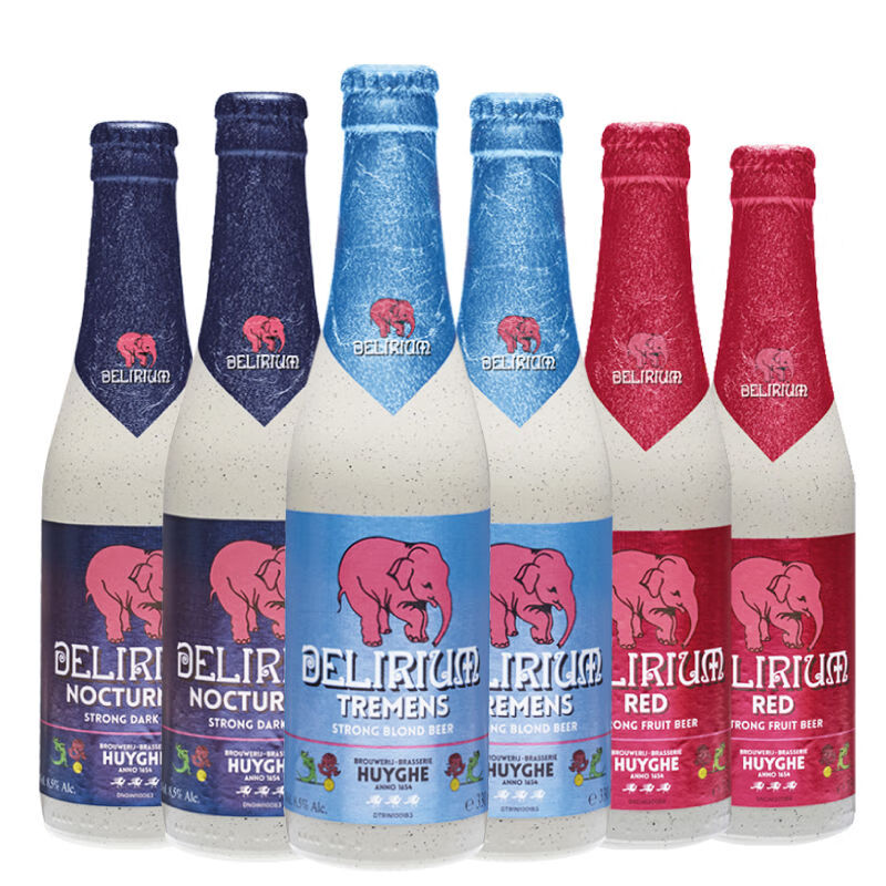 比利时进口深粉象 330ml 浅粉象 给劲樱桃粉象 精酿啤酒组合 浅粉象*3