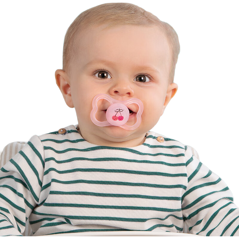 美安萌MAM Supreme雙只裝扁頭安撫奶嘴防脹氣0-3新生兒6-18個(gè)月寶一歲 圖7 日+夜用 16個(gè)月+ 1盒裝